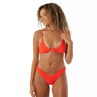 Roxy Aruba V Cheeky Bikini Bottom RED M