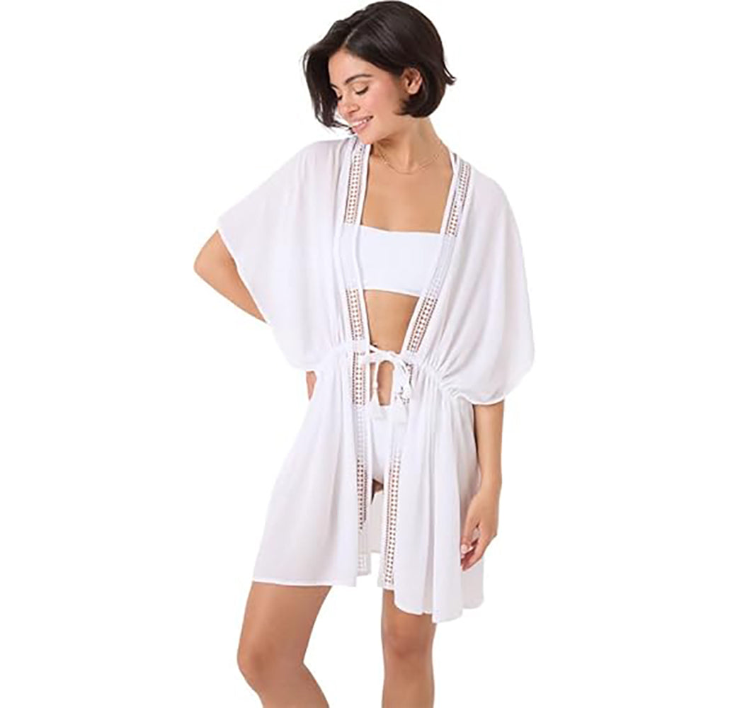 Roxy Sun Kissed Kimono Lace WHT S