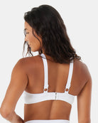 Roxy Rib Love High Neck Bralette Bikini Top WHT M