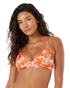 Roxy Vacay Vibes Athletic Tri Bikini Top