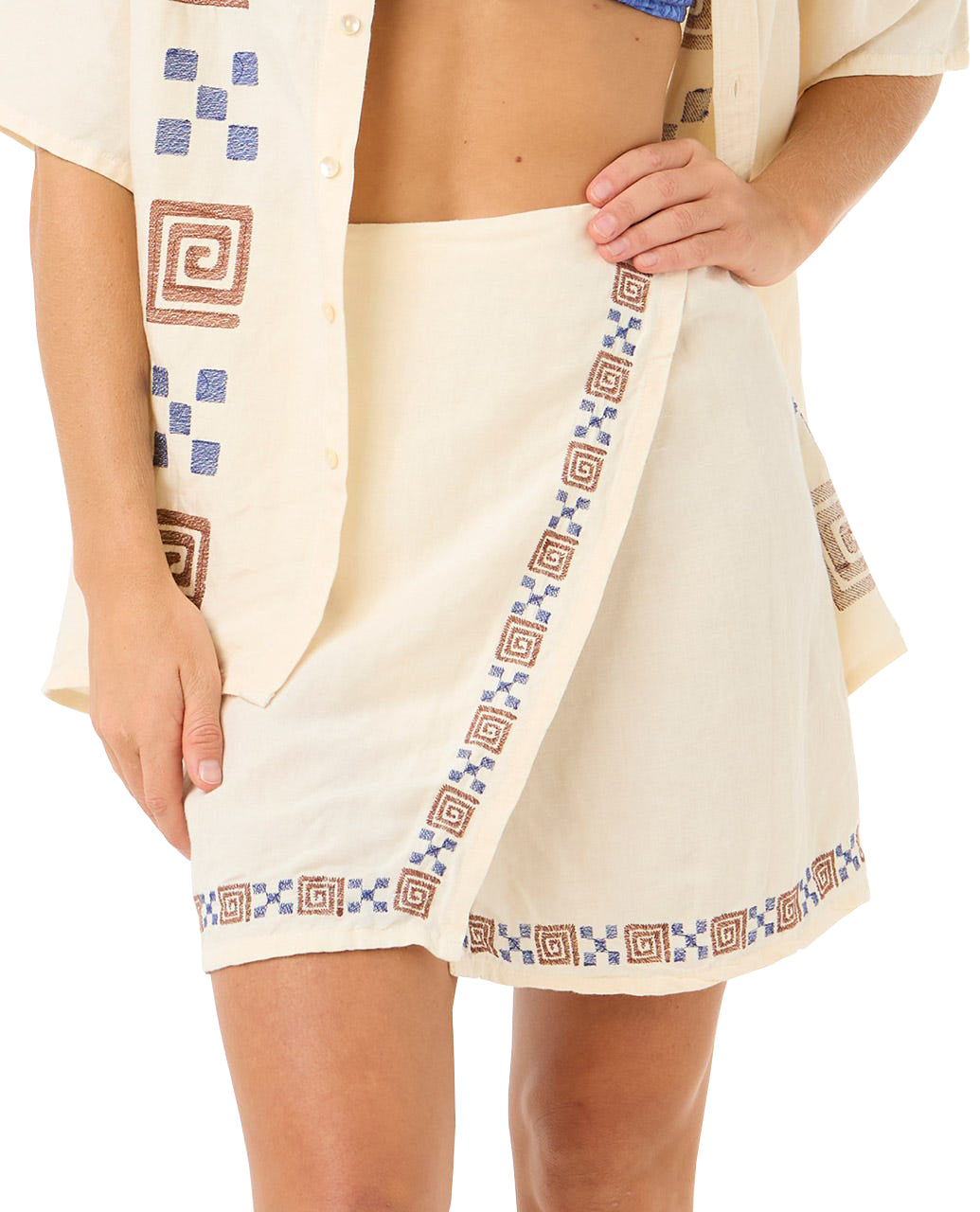 Rip Curl San Carlos Embroidered Mini Skirt