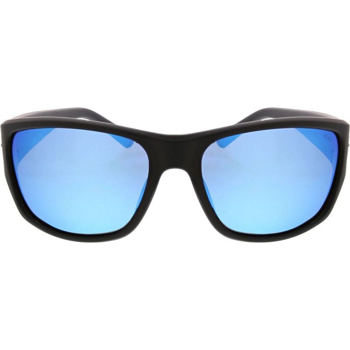 Quiksilver Wind Wave Polarized Sunglasses Rubberized Black BlueMirror