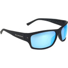 Quiksilver Wind Wave Polarized Sunglasses Rubberized Black BlueMirror