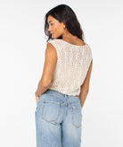 Roxy Beach Bound Crochet Vest TEC0 S