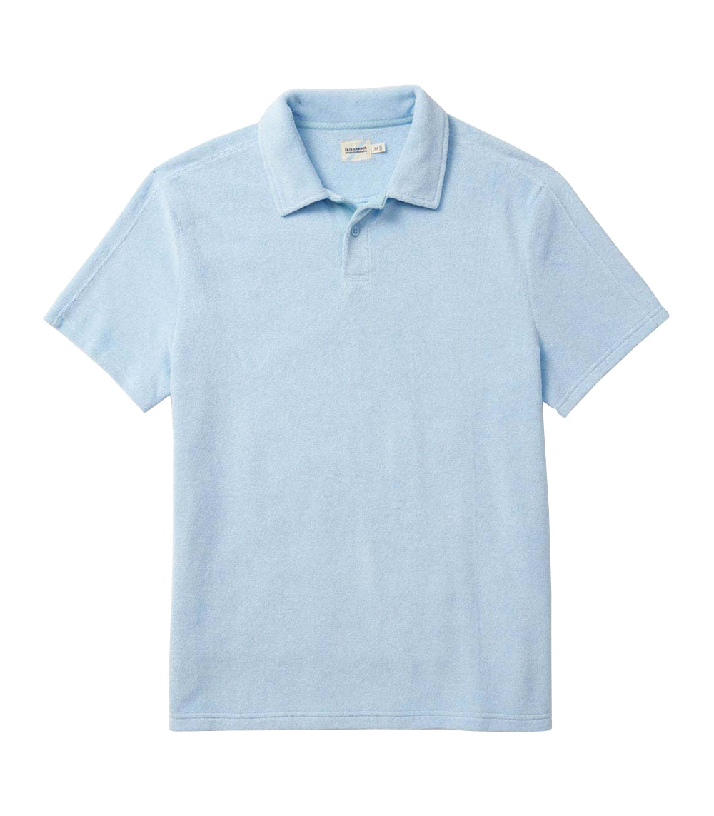 Fair Harbor Ravello Terry Polo  LightBlue S