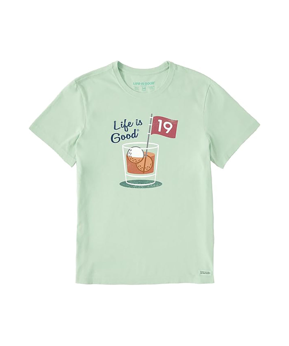 Life Is Good Crusher-Lite Tee 19th Hole Cockta  SagGrn XL
