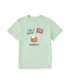 Life Is Good Crusher-Lite Tee 19th Hole Cockta  SagGrn XL