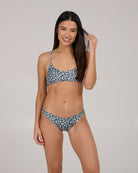Salty Crew Rattan Palms Rev Midi Bikini Bottom  FinBlue S