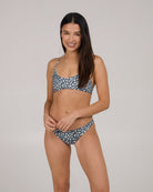 Salty Crew Rattan Palms Rev Bralette Bikini Top  FinBlue L