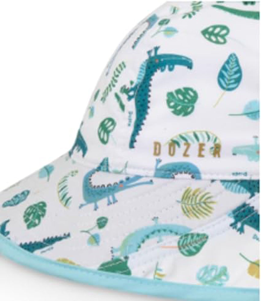 Dozer Baby Boy Bucket Legionnaire Floppy Snapper  White 0-12M