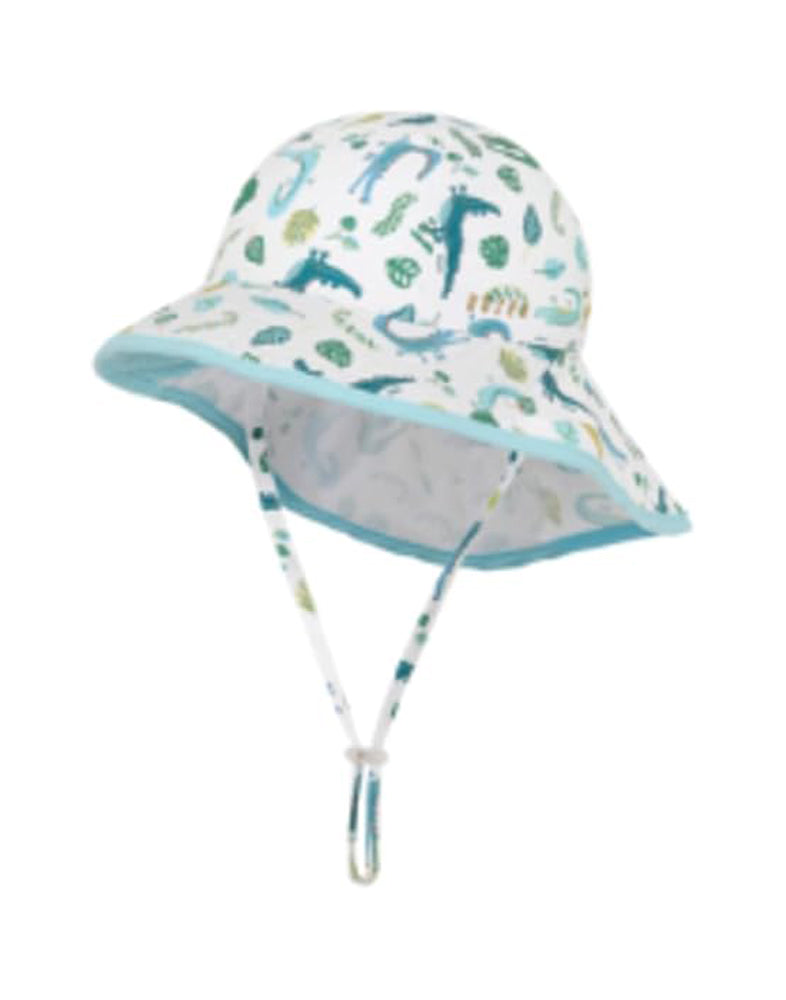 Dozer Baby Boy Bucket Legionnaire Floppy Snapper  White 12-24M