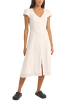 Rhythm Tallulah Cap Sleeve Midi Dress WHT XS