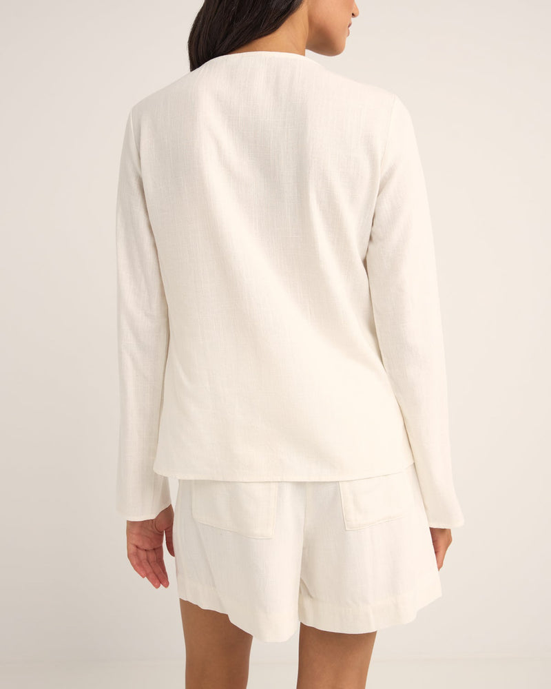 Rhythm Kayla LS Top WHT M