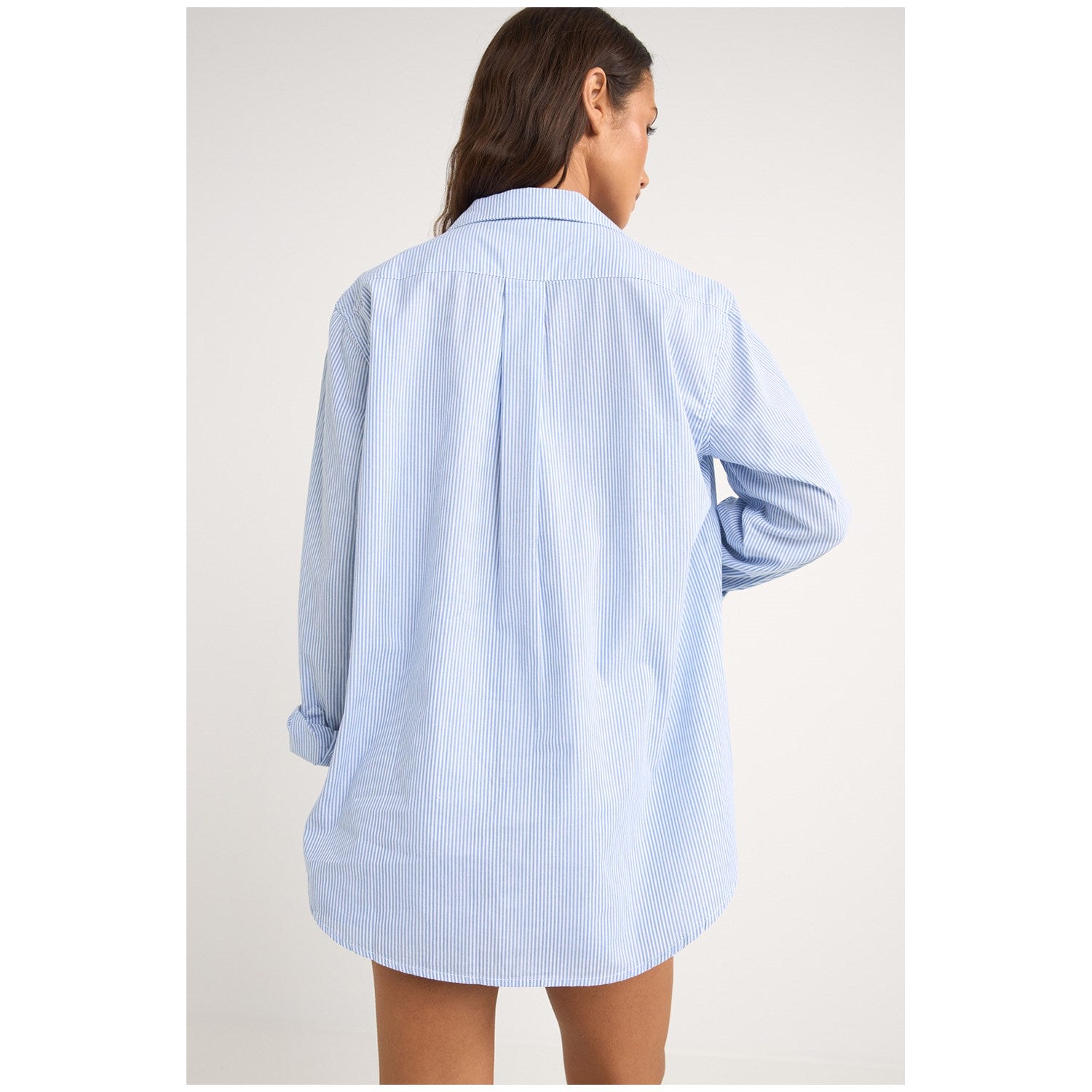 Rhythm Zephyr Stripe Shirt BLU XS