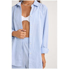 Rhythm Zephyr Stripe Shirt BLU S