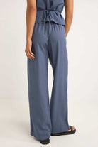 Rhythm Stevie Wide Leg Pant BLU 4