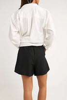 Rhythm Mini Linen Elastic Short BLK 6