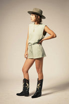 Brixton Carefree Organic Garment Dyed Muscle Tee SGGRN XS