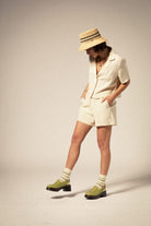 Brixton Silky SS Jacquard Button Down WHCFJ S