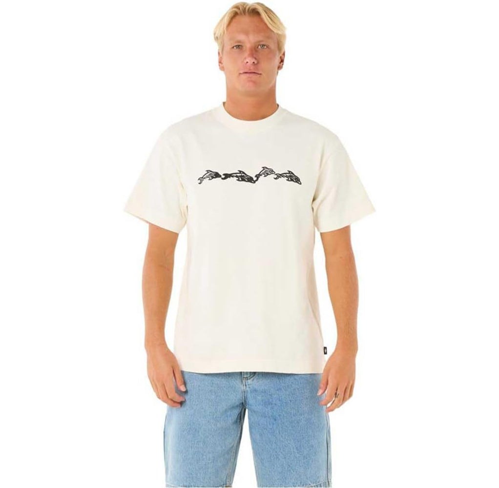 Rip Curl Raw Energy Dolphin SS Tee 3021-Bone L