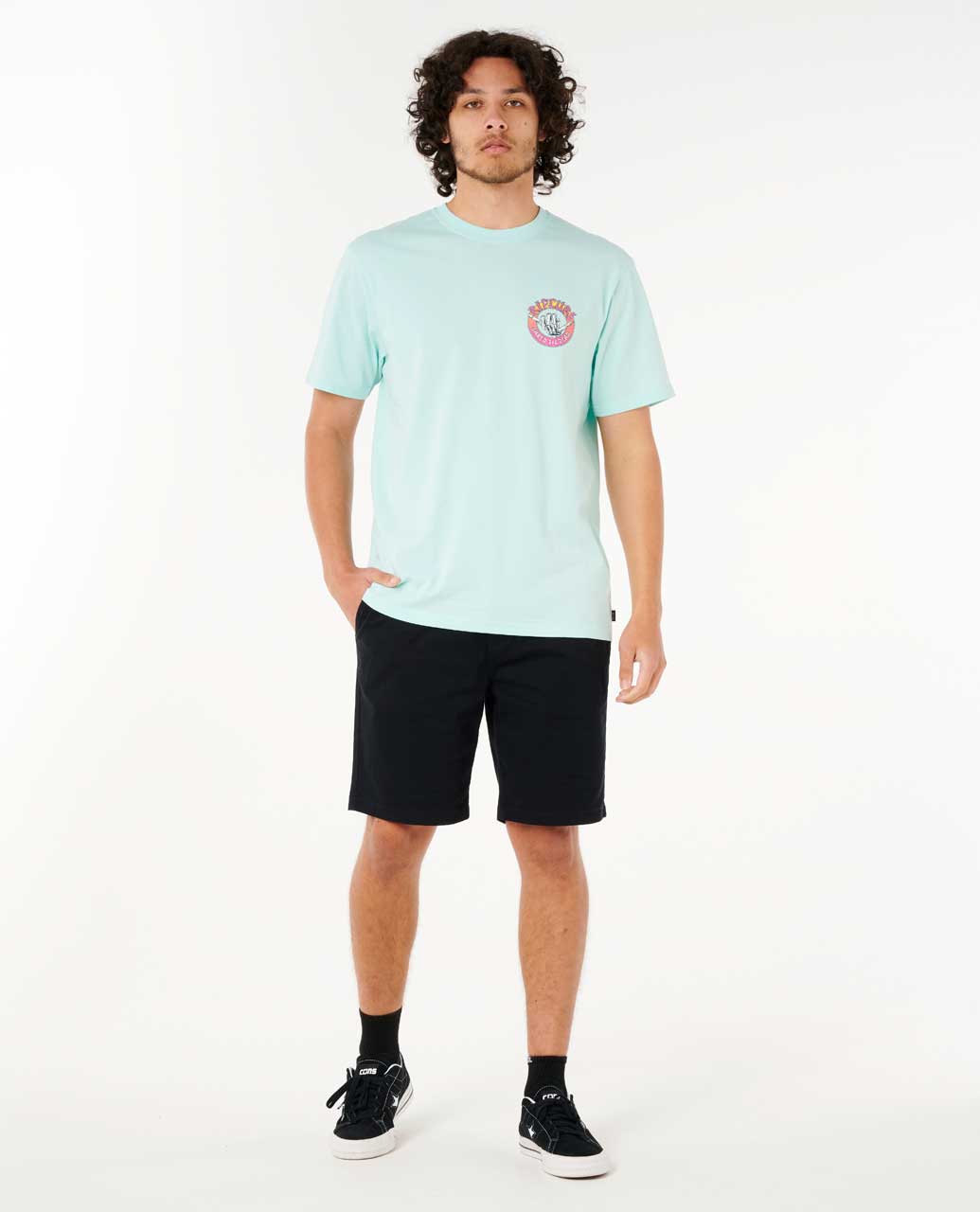 Rip Curl Shred Til SS Tee 8089-LightAqua S