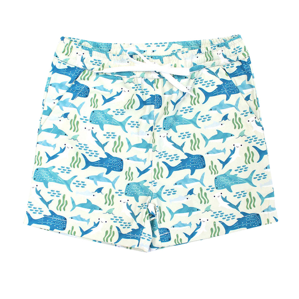 Emerson and Friends Boys Swim Trunks  SharkFriends 8-9K