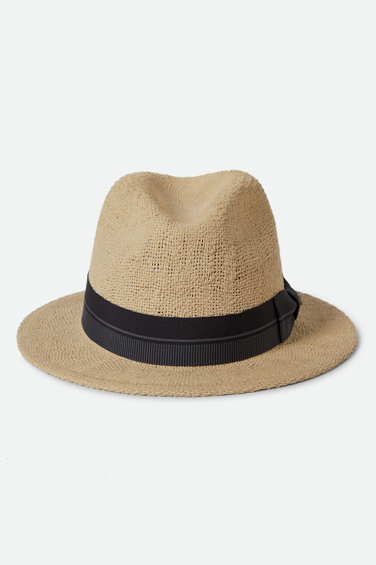 Brixton Roma Straw Fedora Natural-Black XS