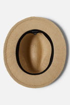 Brixton Roma Straw Fedora Natural-Black M