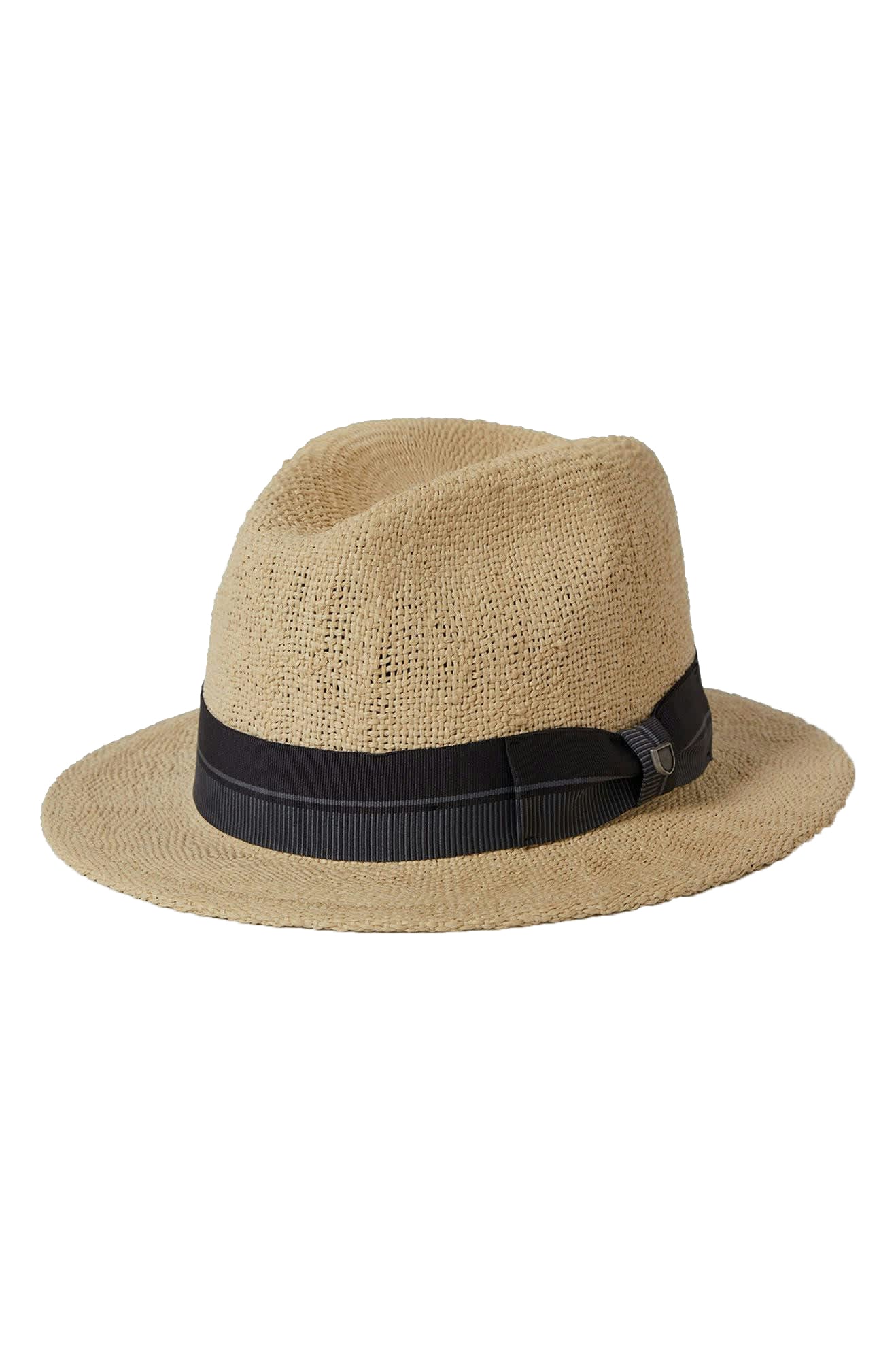 Brixton Roma Straw Fedora Natural-Black M