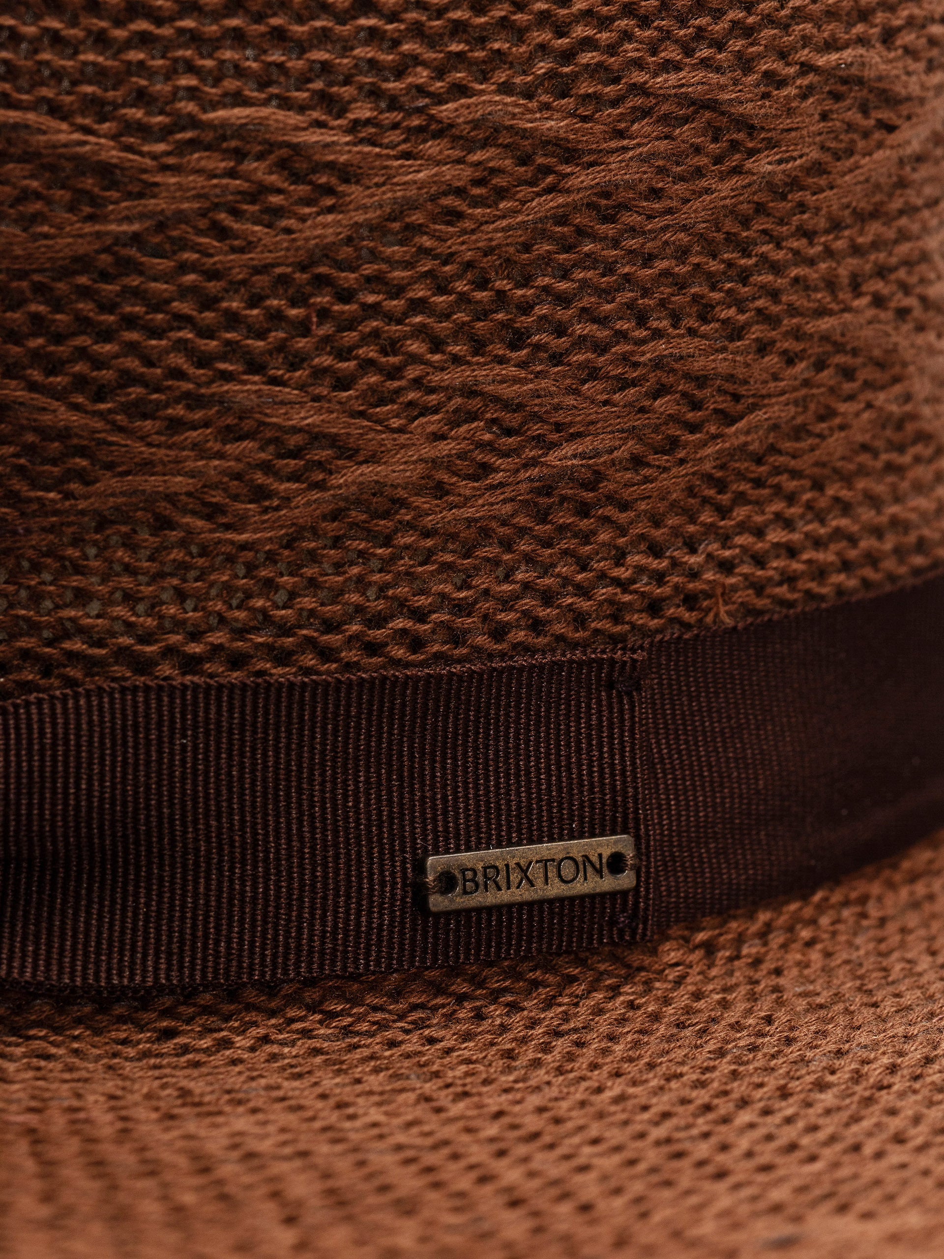 BRIXTON LYONS KNIT PATTERN PACKABLE HAT COFFEE M-L
