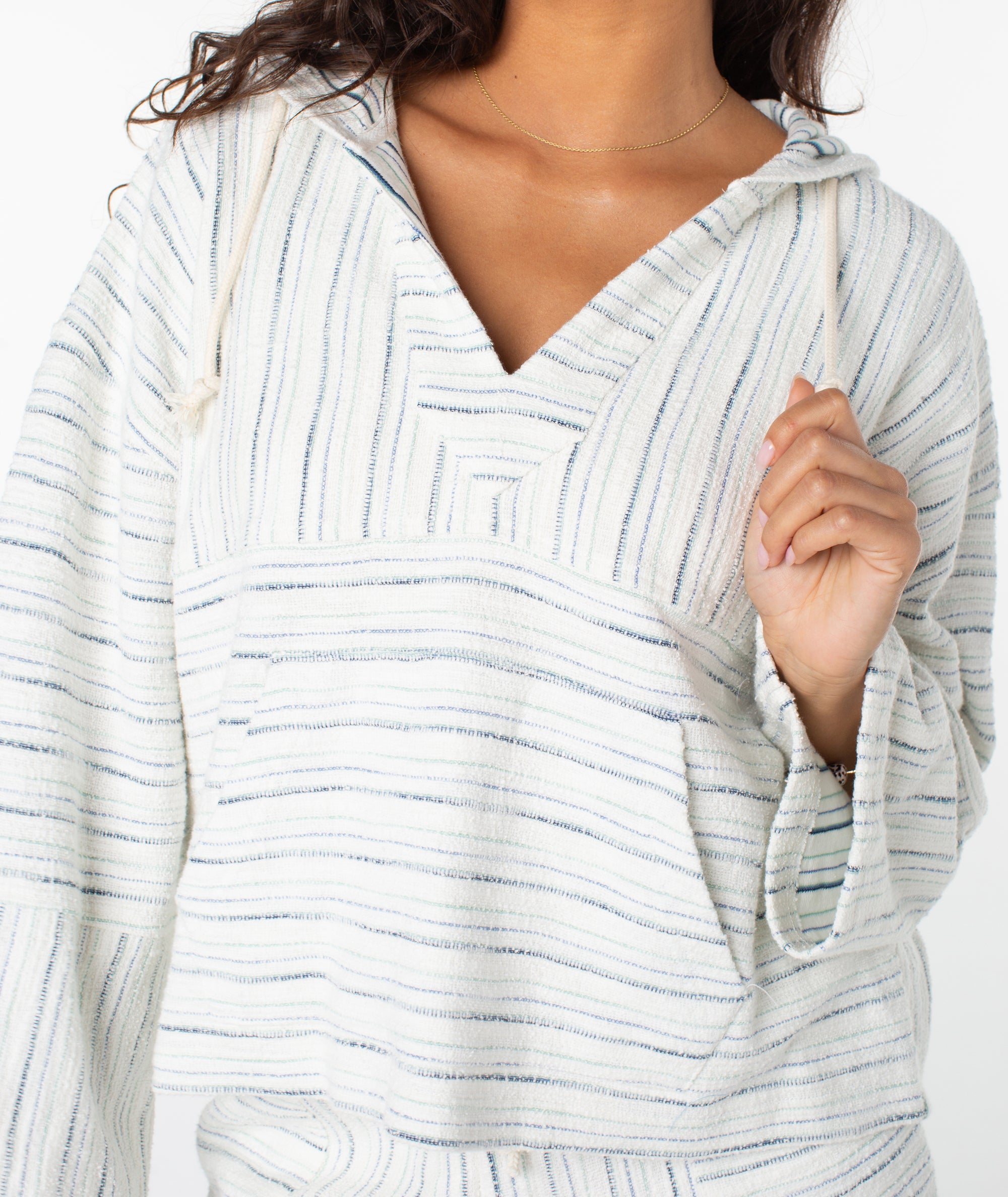 Roxy Rich Coast Stripe Terry Hoodie WCB0 M