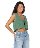 Roxy Beach Bound Crochet Vest GMG M