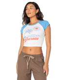 Roxy Paraiso Cropped Ribbed Tee