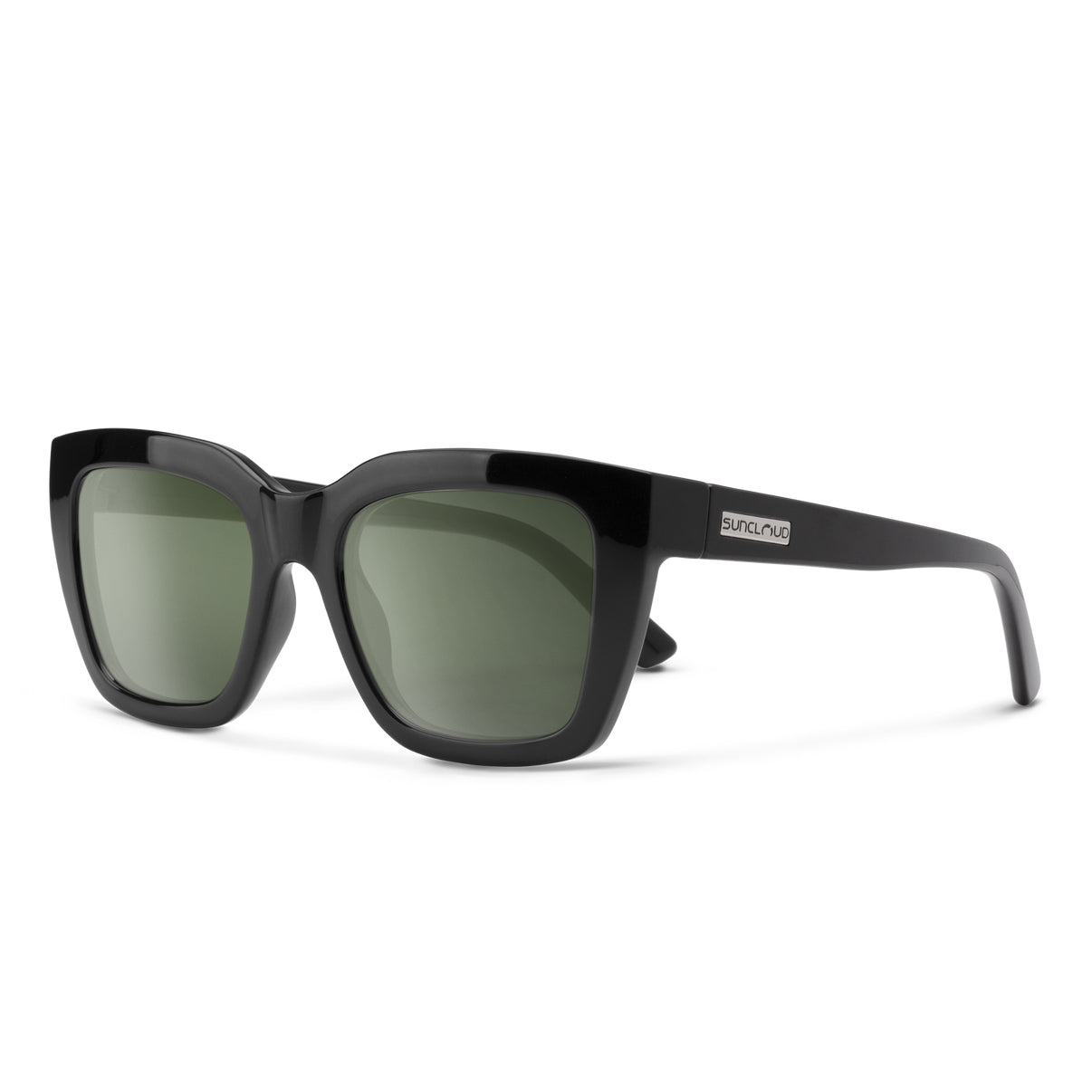 SunCloud  Marion Polarized Sunglasses Black GrayGreen
