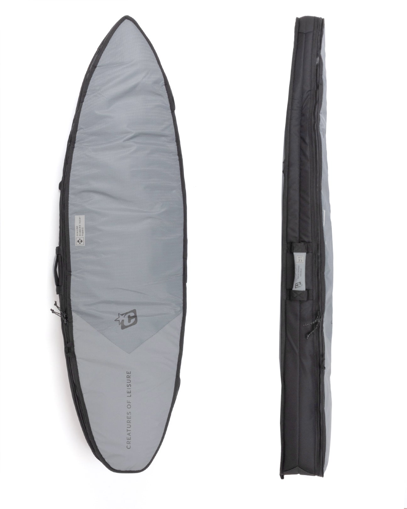 Creatures of Leisure Double DT2.0 Shortboard Boardbag Titanium-Black 6ft7in