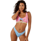 Roxy Tapestry Patchwork Scoopneck Bralette Bikini Top MUL XS