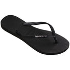 Havaianas Slim Glitter 2 Womens Sandal 1069-Black-Black 6