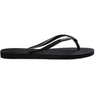 Havaianas Slim Glitter 2 Womens Sandal 1069-Black-Black 6