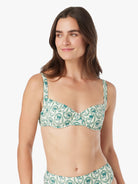 Fair Harbor Luna Underwire Bikini Top White Lotus  PalmTiles S