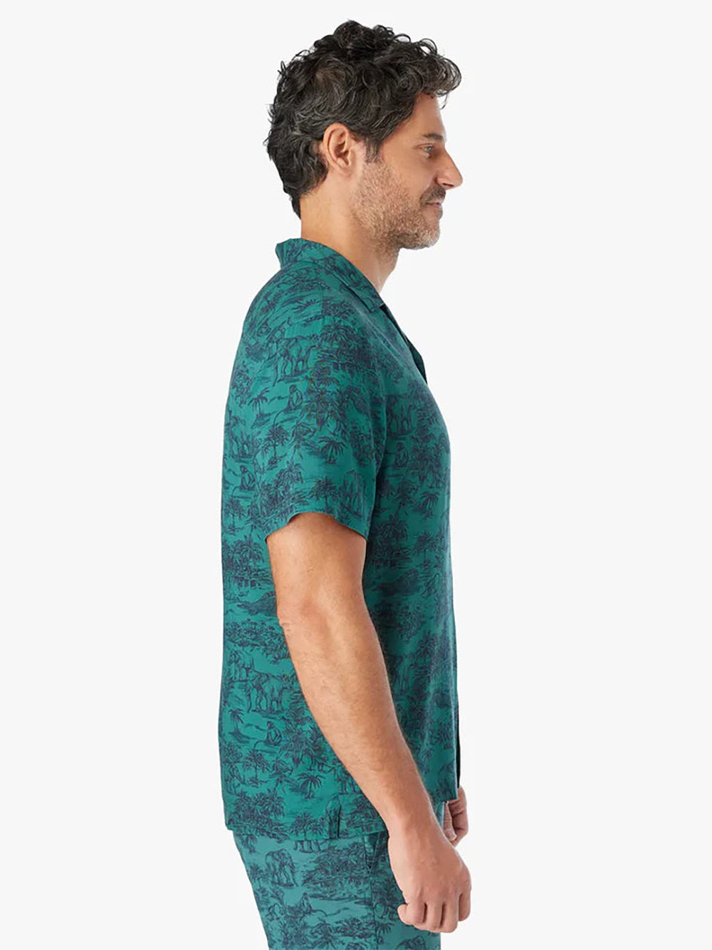 Fair Harbor Marina Camp White Locus SS Woven  JungleToile XXL