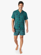 Fair Harbor Marina Camp White Locus SS Woven  JungleToile XL