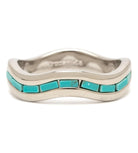 Pura Vida Turquoise Tides Ring  Silver 7