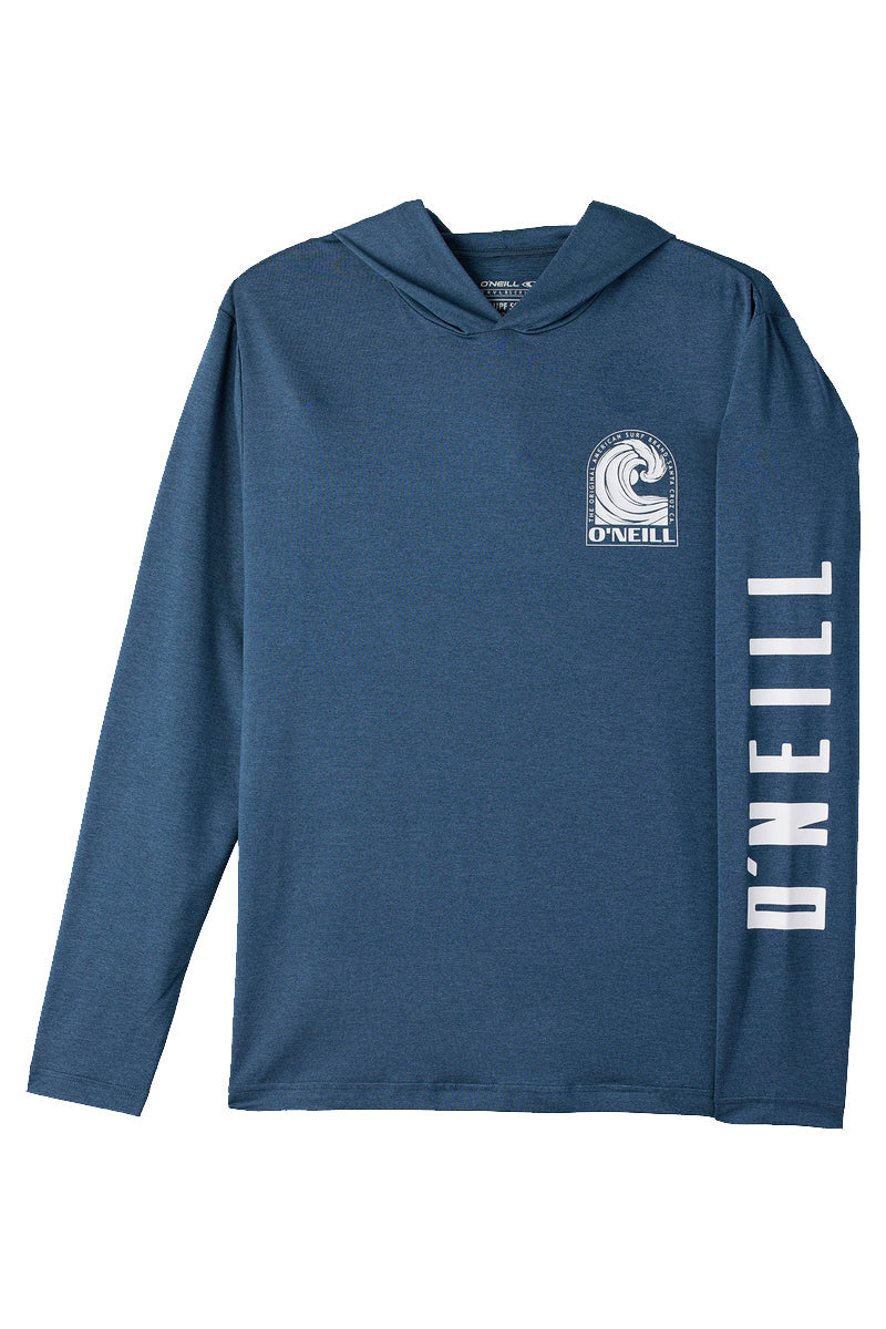 O'NEILL TRVLR UPF HOODED L/S- SWELL NVH-NAVY HEATHER M
