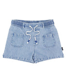 FEATHER 4 ARROW COSTA DENIM SHORT LIN - LIGHT INDIGO 10-11Y