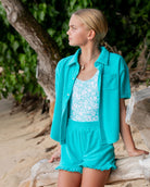 FEATHER 4 ARROW SPRING BREAK TERRY SHORT POL-POOL BLUE 4-5Y