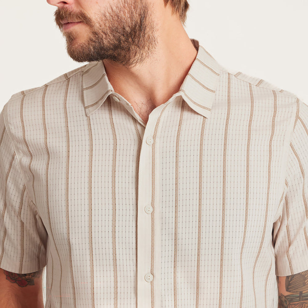 ROARK Bless Up Breathable Stretch Shirt SRB-STRIPE BONE L