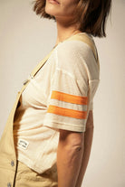 BRIXTON VARSITY FOOTBALL MESH TEE WHTCP-WHITECAP M