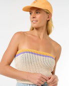 RIP CURL CALA VADELLA CROCHET TOP 0003-Off White M