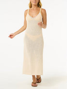 RIP CURL CALA VADELLA CROCHET DRESS 0003-Off White M