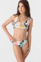 O'Neill Girls Mikah Floral Fixed Tri Set BLK 16